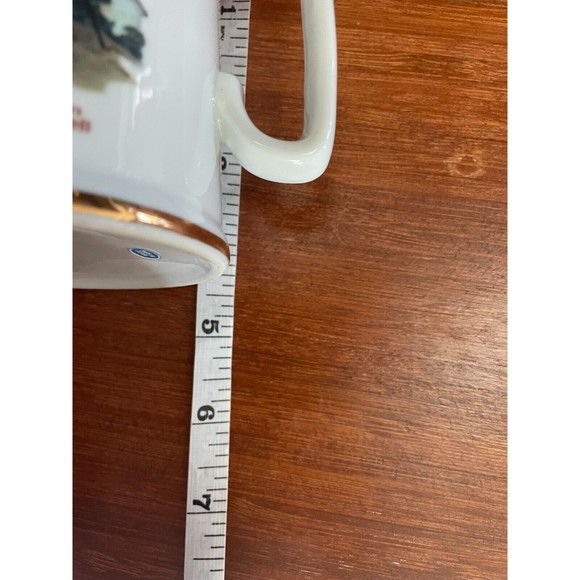 Norman Rockwell Vintage Coffee Mugs Cups Set of 2 White W/ Gold Trim - Picture 7 of 8